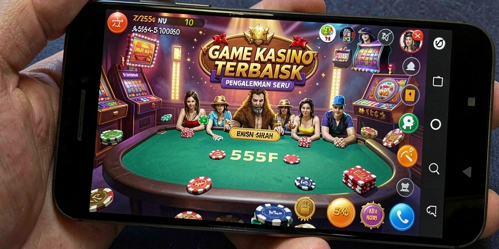 Tampilan grafis menawan dari gameplay Kasino di 555F.
