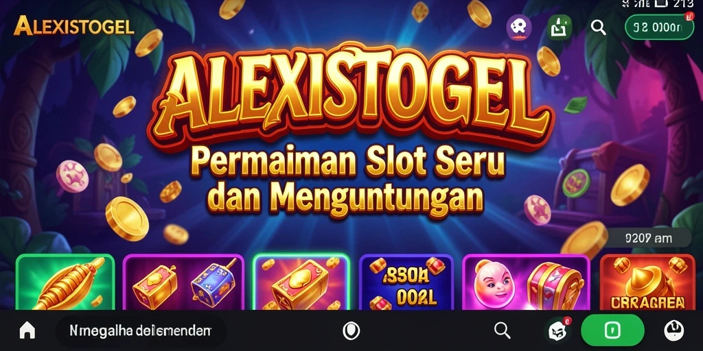 Tampilan gameplay ALEXISTOGEL yang menarik dan penuh tantangan di dunia Slot.