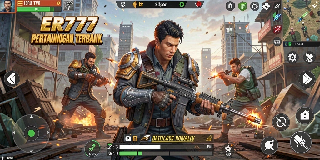 Gameplay seru dan strategi dalam pertarungan Battle Royale.
