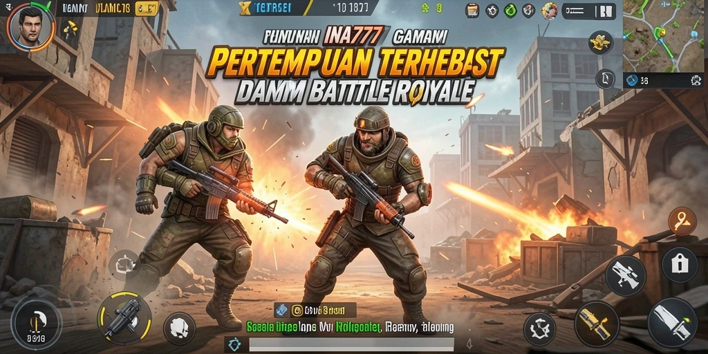 Screenshot gameplay menampilkan pertempuran seru dalam INA777.