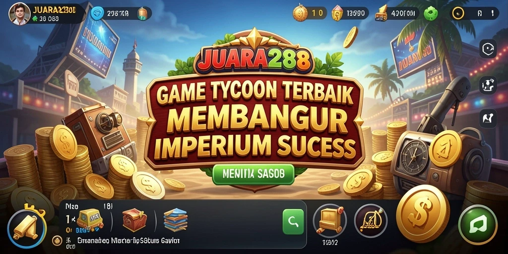 Screenshot gameplay JUARA288 yang menampilkan manajemen bisnis dan strategi Tycoon.