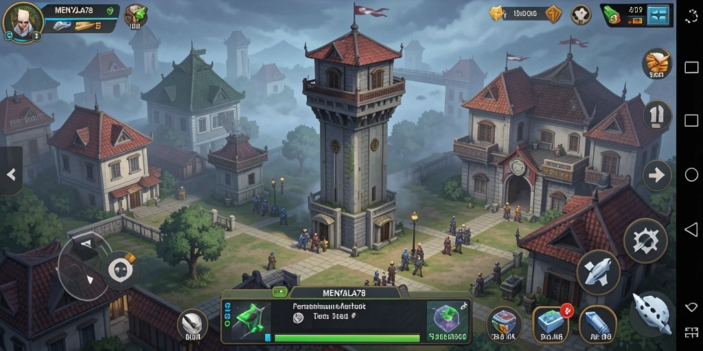Tangkapan layar gameplay <strong>MENYALA78</strong> menunjukkan strategi menara yang epik.