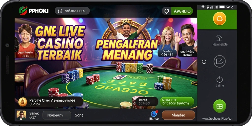 Tampilan gameplay menarik dari aplikasi PPHOKI Live Casino.