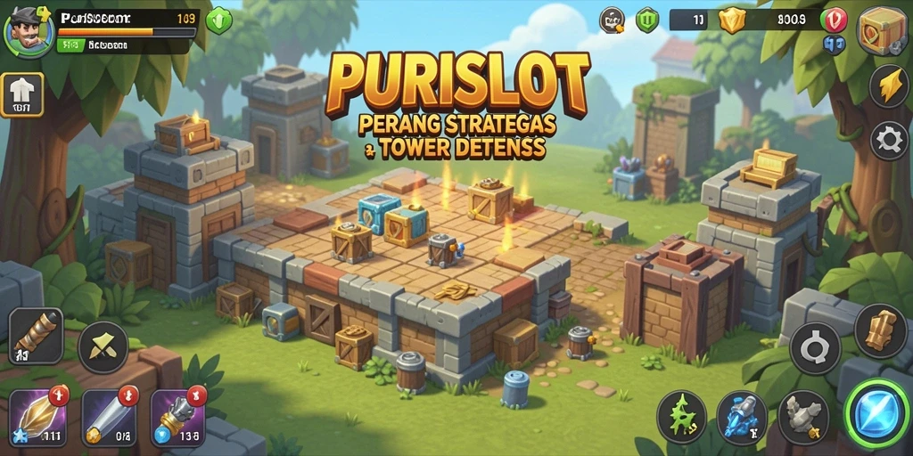 Tampilan gameplay menegangkan dari PURISLOT yang memukau.