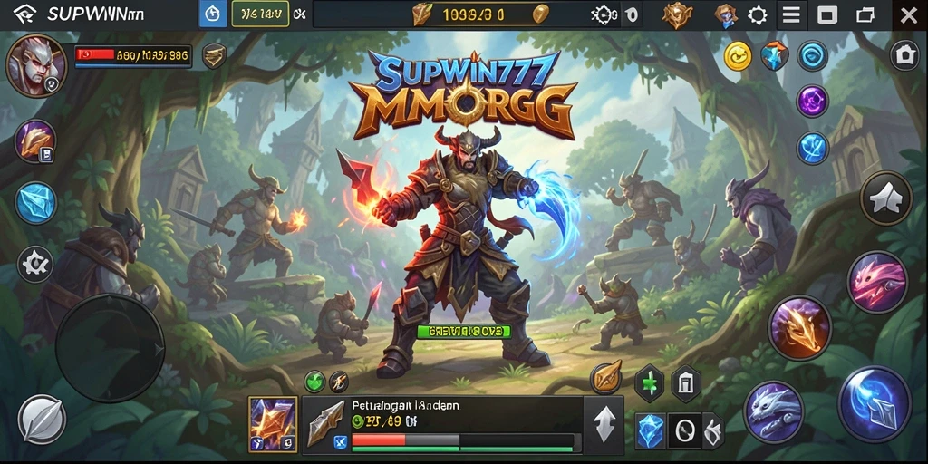 Screenshot gameplay SUPWIN777 menampilkan petualangan seru di dunia MMORPG.
